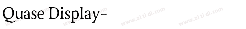 Quase Display字体转换 Quase Display字体转换